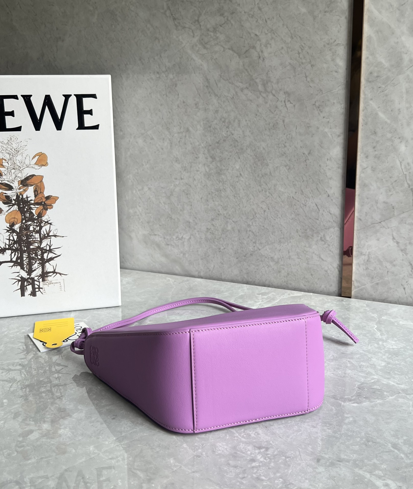 Loewe Mini Hammock Hobo Bag in Classic Calfskin Purple